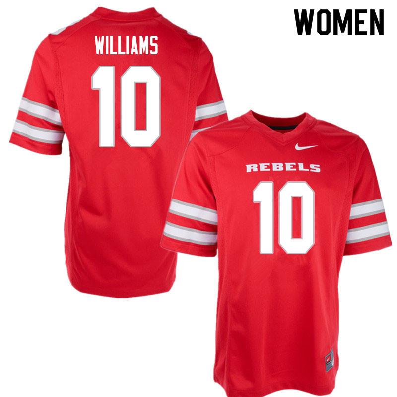 Women #10 Kyle Williams UNLV Rebels College Football Jerseys Sale-Red